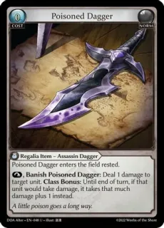 Poisoned Dagger / Grand Archive / Dawn of Ashes Alter Edition