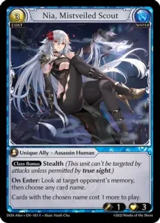 Nia, Mistveiled Scout / Grand Archive / Dawn of Ashes Alter Edition