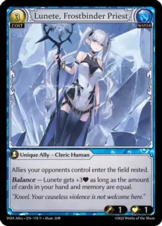 Lunete, Frostbinder Priest / Grand Archive / Dawn of Ashes Alter Edition