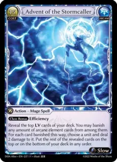 Advent of the Stormcaller / Grand Archive / Dawn of Ashes Alter Edition