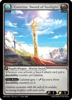 Galatine, Sword of Sunlight / Grand Archive / Dawn of Ashes Alter Edition