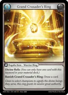Grand Crusader's Ring / Grand Archive / Dawn of Ashes Alter Edition